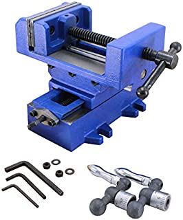 HFS (R) Compound Cross Slide Industrial Strength Benchtop & Drill Press Vise (4IN)