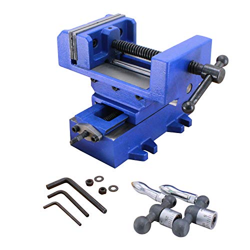 HFS (R) Compound Cross Slide Industrial Strength Benchtop & Drill Press Vise (4IN)