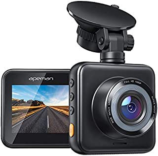 APEMAN Mini Dash Cam 1080P Car Camera Driving Recorder Night Vision, 170° Wide Angle, Motion Detection, Parking Monitoring, G-Sensor, Loop Recording