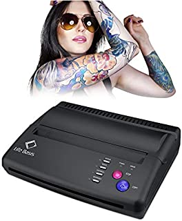 Life Basis Tattoo Stencil Transfer Machine Thermal Tattoo Kit Copier Printer Thermal Printer for Temporary and Permanent Tattoos Free 10pcs Tattoo Stencil Transfer Paper Black Update Version