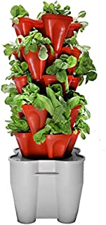 Mr. Stacky Smart Farm - Automatic Self Watering Garden - Grow Fresh Healthy Food Virtually Anywhere Year Round - Soil or Hydroponic Vertical Tower Gardening System (Standard Kit, Terracotta)