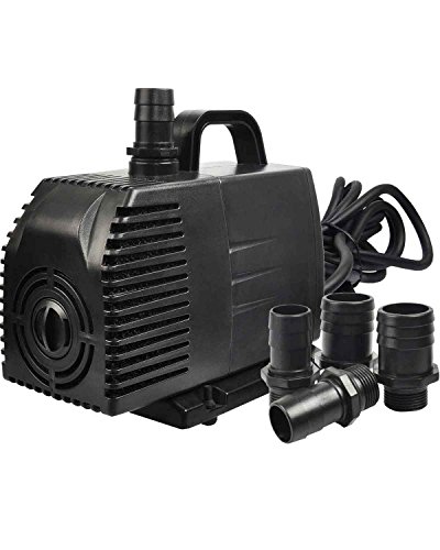 Simple Deluxe 1056 GPH Submersible Pump with 15' Cord, Water Pump for Fish Tank, Hydroponics, Aquaponics, Fountains, Ponds, Statuary, Aquariums & Inline