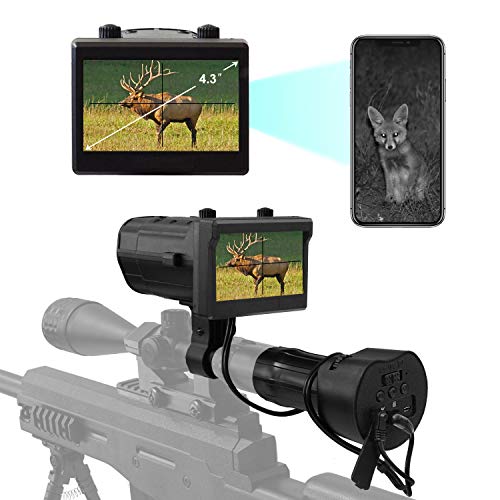 Digital Night Vision Scope Recorder for Rifle Hunting with WiFi Function Recording Photo or Video from 2.4 LCD Screen Use for Night Hunting Up to 200 Meters / 656ft /218 Yards