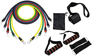 ZAFUAZ Training Resistance Bands Set with 5 Fitness Tubes Exercise Bands for Women and Men Ideal Travel Fitness