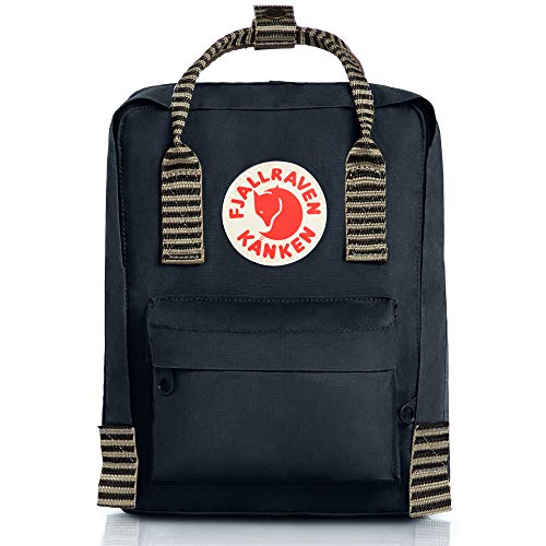 Fjallraven - Kanken-Mini Classic Pack, Heritage and Responsibility Since 1960, Black-Striped,One Size