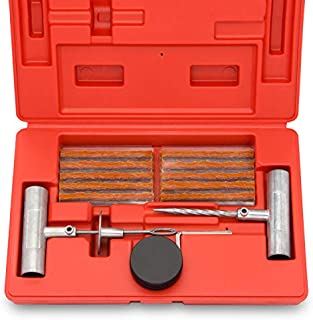 Tooluxe 50002L Universal Tire Repair Kit to Fix Punctures and Plug Flats, 35-Piece Value Pack, Ideal for Cars, Trucks, Motorcycles, ATV