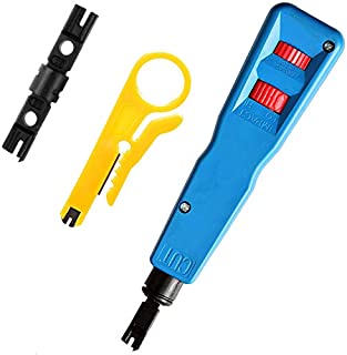 Hiija Punch Down Tool Kit with 110, BK Blade, and Network Wire Stripper Tool Kits Professional