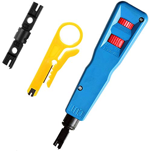 Hiija Punch Down Tool Kit with 110, BK Blade, and Network Wire Stripper Tool Kits Professional