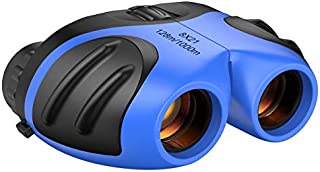 Toys for 3-12 Year Old Boys, Binoculars for Kids, 8x21 Compact Binocular for Theater Outdoor Camping Xmas Gifts for 4-10 Years Old Boy Blue Small Binoculars Beach Toys Stocking Stuffer TG02