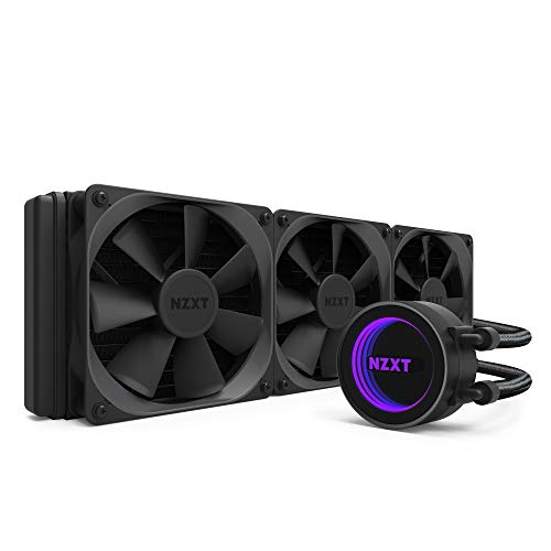 NZXT Kraken X72 360mm - RL-KRX72-01 - AIO RGB CPU Liquid Cooler - CAM-Powered - Infinity Mirror Design - Performance Engineered Pump - Reinforced Extended Tubing - Aer P120mm Radiator Fan (3 Included)