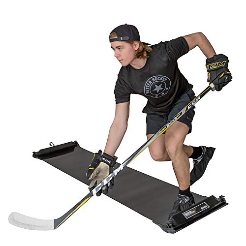 Better Hockey Extreme Slide Board Pro  Helps You Win The Race to The Puck - Adjustable Length - Comes with 3 Pairs of Booties in Size S, M and L - Used by The Pros