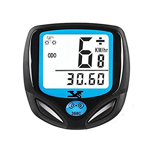 DINOKA Bike Speedometer Waterproof Wireless Bicycle Bike Computer and Cycling Odometer with Automatic Wake-up Multi-Function LCD Backlight Display (B-368)