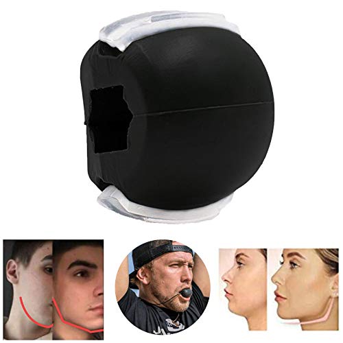 Jaw Face Exerciser Ball Define Your Jawline Facial Neck Chin Exercise (Black)