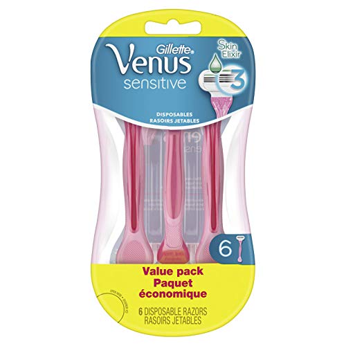 Gillette Venus Sensitive Women's Disposable Razors, 6 Count