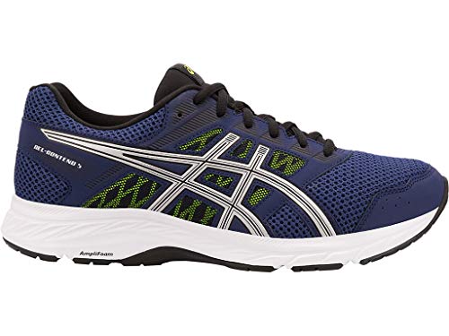 ASICS Men's Gel-Contend 5 Running Shoes, 9.5M, Indigo Blue/Silver