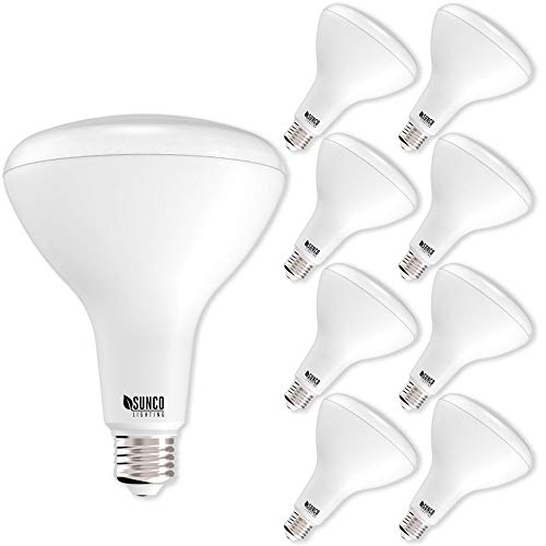 Sunco Lighting 8 Pack BR40 LED Bulb, 17W=100W, Dimmable, 2700K Soft White, E26 base, Indoor Flood Light for Cans - UL & Energy Star