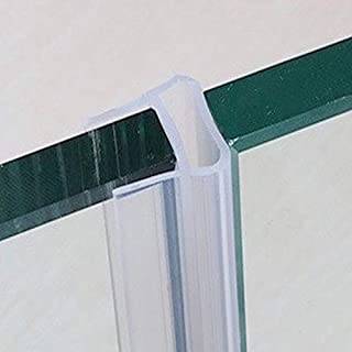 Door Seal,Shower Door Seal Strip, Glass Shower Door Sweep, 8.2 Feet Frameless Shower Door Sweep to Stop Shower Leaks,U Type,Fit for 10mm (3/8) Glass Door