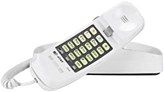 Advanced American Telephones 210WH AT&T 210M Basic Trimline Corded Phone, No AC Power Required, Wall-Mountable, White