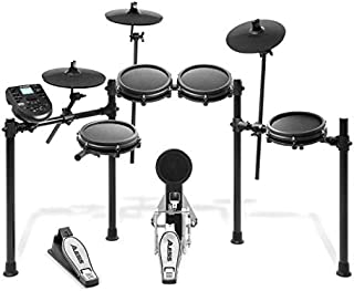 Alesis Drums Nitro Mesh Kit | Eight Piece All Mesh Electronic Drum Kit With Super Solid Aluminum Rack, 385 Sounds, 60 Play Along Tracks, Connection Cables, Drum Sticks & Drum Key Included