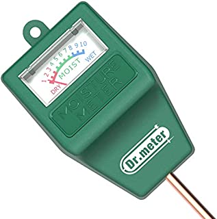 Dr.Meter S10 Soil Moisture Sensor Meter, Hygrometer Moisture Sensor for Garden, Farm, Lawn Plants Indoor & Outdoor(No Battery needed)