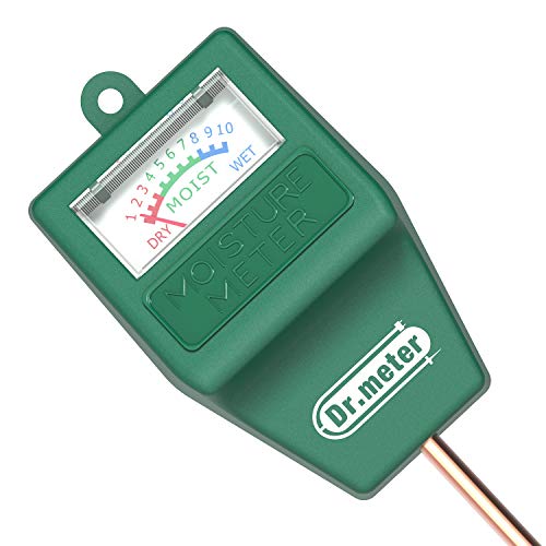 Dr.Meter S10 Soil Moisture Sensor Meter, Hygrometer Moisture Sensor for Garden, Farm, Lawn Plants Indoor & Outdoor(No Battery needed)