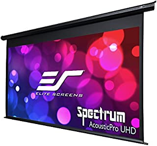 Elite Screens Spectrum, 125-inch Diag 16:9, Moiré-Free Electric Motorized Sound Transparent Perforated Weave 4K Ready Drop Down Projector Screen, ELECTRIC125H-AUHD