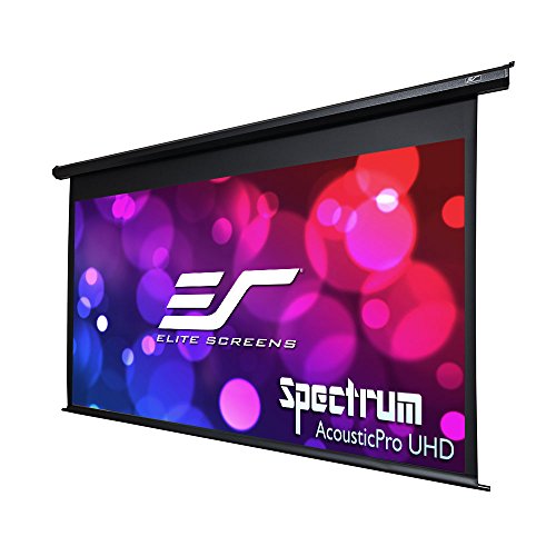 Elite Screens Spectrum, 125-inch Diag 16:9, Moiré-Free Electric Motorized Sound Transparent Perforated Weave 4K Ready Drop Down Projector Screen, ELECTRIC125H-AUHD