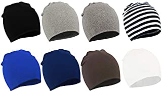 Zando Baby Cotton Beanies for Boys Toddler Knit Hats Cute Warm Infant Beanies for Baby Girls Newborn Caps for Baby Boy 8 Pack 2S Small (0-12 months)