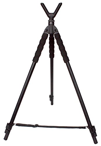 Leader Accessories Lightweight Aluminum Alloy Shooting Stick Tripod Height Adjustable, 19.5