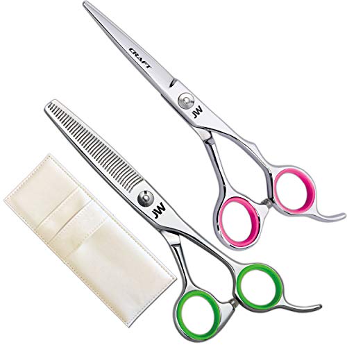 JW Professional Shears Razor Edge Series - Hair Cutting Scissors & Thinning Shear Set (5.75 Inches)