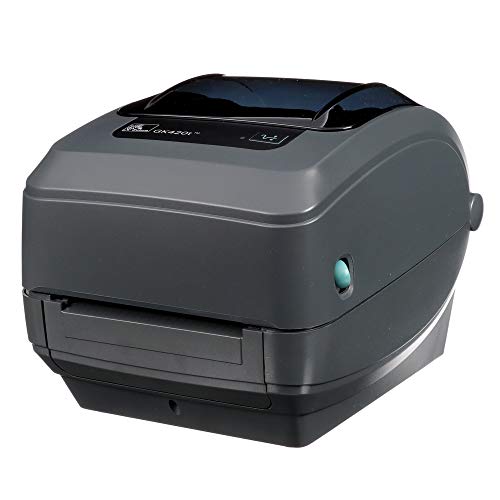 Zebra GK420t Thermal Transfer Desktop Printer Print Width of 4 in USB Serial and Parallel Connectivity GK42-102510-000