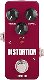 Distortion Guitar Pedal, Mini Effect Pedal Processor of Classic Distortion Tone Effect Universal for Guitar and Bass, Exclude Power Adapter - KOKKO (FDS2)