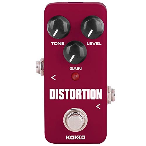 Distortion Guitar Pedal, Mini Effect Pedal Processor of Classic Distortion Tone Effect Universal for Guitar and Bass, Exclude Power Adapter - KOKKO (FDS2)