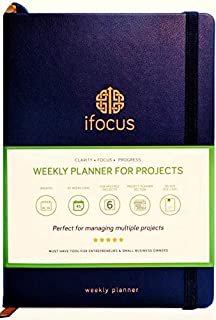 Ifocus Project Planner Notebook for Business 2020-10 Month Long Organized to-do List for Work. Undated Project Organizer for Weekly Monthly Daily Task - Productivity Planner for Entrepreneurs Women