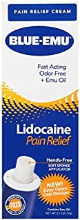 Blue-Emu Lidocaine Pain Relief Cream Maximum Strength Numbing Pain Relief Cream, 2.7 Ounce