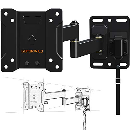 RV TV Mount for Camper Full Motion Lockable TV Wall Mount for 10-26 Inch LED LCD OLED Plasma Flat Screen TV, RV Mount on Motor Home Camper Truck Marine Boat Trailer, Earthquake Safety