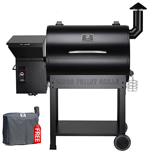 Z Grills ZPG-7002B 2020 Upgrade Wood Pellet Grill & Smoker, 8 in 1 BBQ Grill Auto Temperature Controls, inch Cooking Area, 700 sq in Black