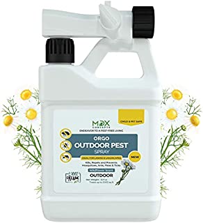 mdxconcepts Organic Ready to Use Yard Flea, Tick and Mosquito Spray  Made in USA - Mosquito and Insect Killer, Treatment, and Repellent  Safe for Pets, Plants, Kids - 32 oz