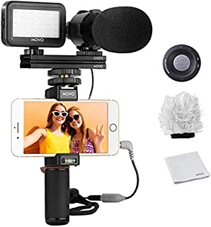 Movo Smartphone Video Rig Kit V7 with Grip Rig, Stereo Microphone