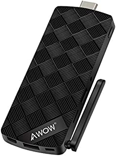 AWOW Mini PC Windows 10 PC Stick Intel Celeron J4105(up to 2.5GHz) Fanless Mini Computer 4GB DDR4 64GB eMMC Support 4K UHD,Dual Band WiFi,HDMI and Mini DP,Auto Power On