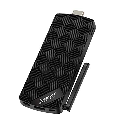 AWOW Mini PC Windows 10 PC Stick Intel Celeron J4105(up to 2.5GHz) Fanless Mini Computer 4GB DDR4 64GB eMMC Support 4K UHD,Dual Band WiFi,HDMI and Mini DP,Auto Power On