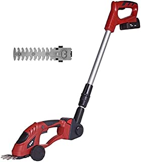 QAZWC-A1 2 in 1 Pro 10.8V Telescopic Cordless Hedge Trimmer Built in Lithium Ion Battery, Topiary Shears, Hand Held Trimmer, Cordless Shears Ideal for Shrub, Garden, Grass or Lawn Cultivation