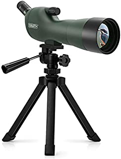 Emarth 20-60x60AE Waterproof Angled Spotting Scope with Tripod, 45-Degree Angled Eyepiece, Optics Zoom 39-19m/1000m for Target Shooting Bird Watching Hunting Wildlife Scenery (20-60x60) Green