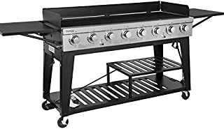 Royal Gourmet GB8000 8-Burner Liquid Propane Event Gas Grill, BBQ, Picnic, or Camping Outdoor, Black