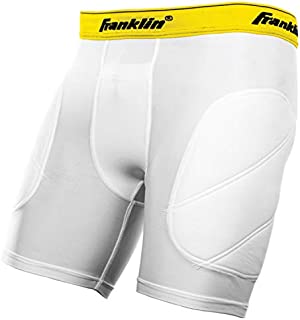 Franklin Sports Youth Baseball Sliding Shorts - Padded Slide Shorts with Cup Holder - Compression Shorts Perfect For Baseball and Softball - Small