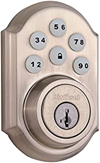 Kwikset 99100-044 SmartCode ZigBee Touchpad Smart Lock featuring SmartKey, Satin Nickel, Works with Alexa