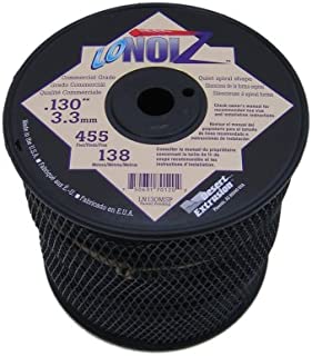 LoNoiz .130-Inch 3-Pound Spool Commercial Grade Spiral Twist Quiet Grass Trimmer Line, Black LN130MSP-2