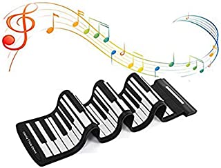 Wendry Portable Piano, 61 Keys Foldable Roll Up Piano, USB Electronic Keyboard Hand Roll Piano, Professional MIDI Keyboard, Suitable for Begainners and Kids