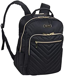 Kenneth Cole Reaction Women's Chelsea Chevron Quilted 15-Inch Laptop & Tablet Fashion Travel Backpack, Black, One Size