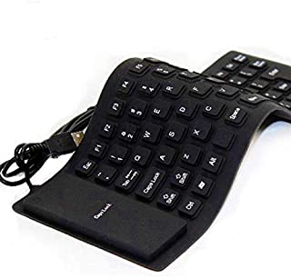 IRISFLY Foldable Silicone Keyboard USB Wired Soft Waterproof Rollup Keyboard for PC Laptop Notebook